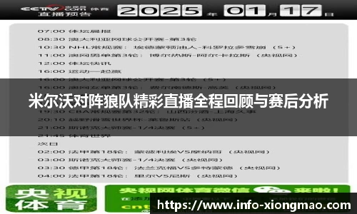 米尔沃对阵狼队精彩直播全程回顾与赛后分析